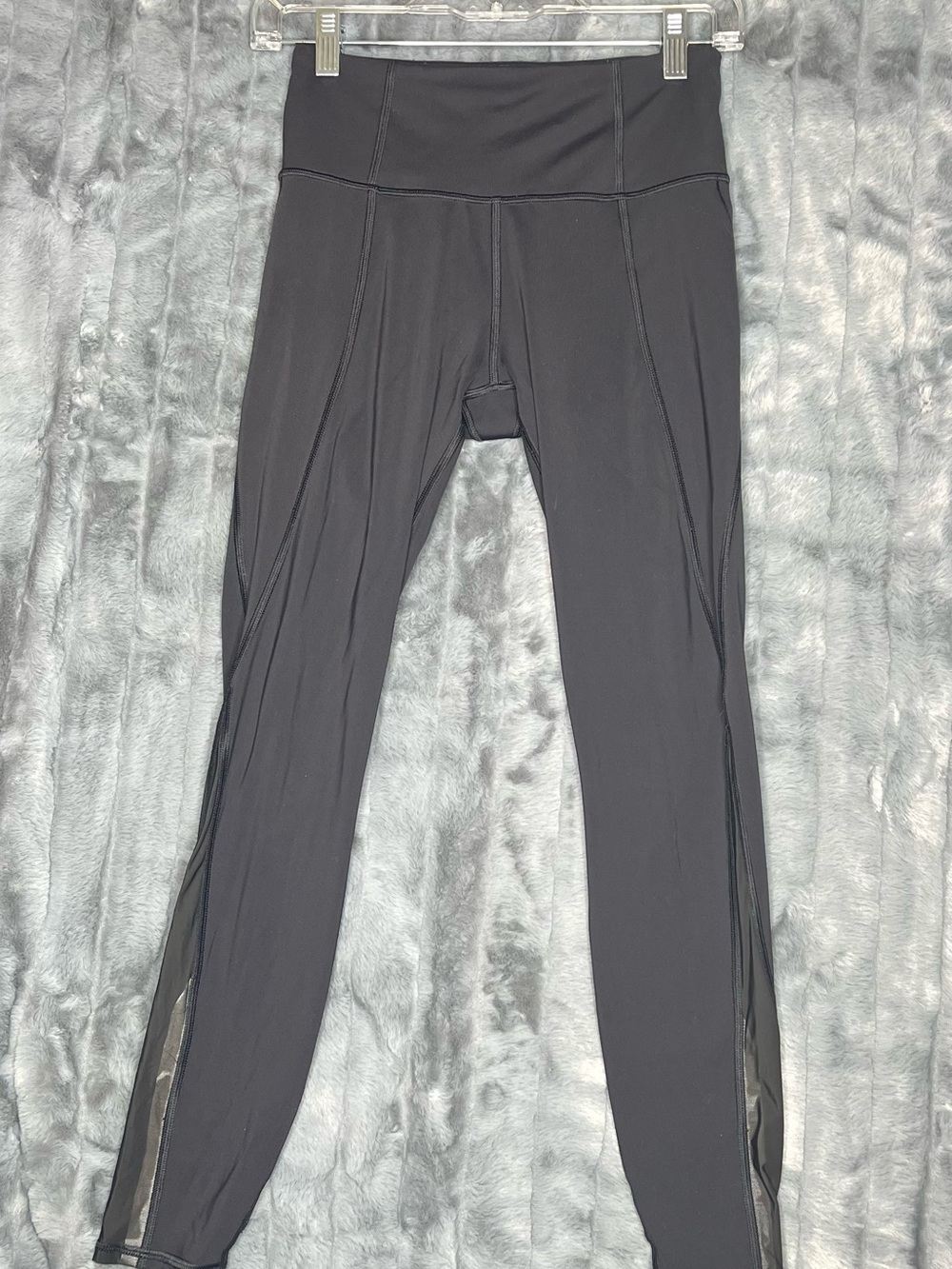 Athleta Lightning 7/8 Tight Leggings XS Black High Rise Compression Mesh Panels